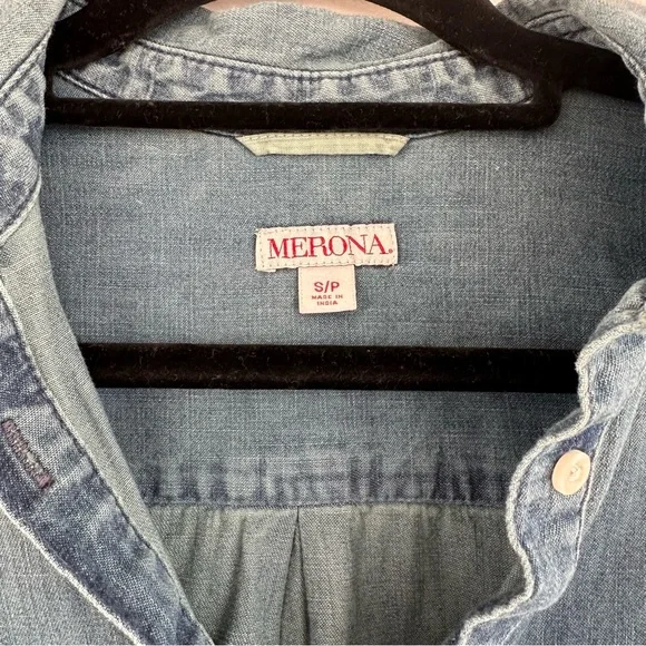 Merona Long Sleeve Denim Tunic Size Small - Picture 2 of 5